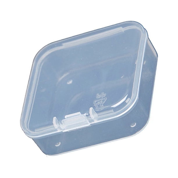 Yuarrent Paquete de 12 cajas de almacenamiento organizador pequeño contenedor de plástico transparente suministros para el hogar accesorios de Almacenamiento y organización del hogar