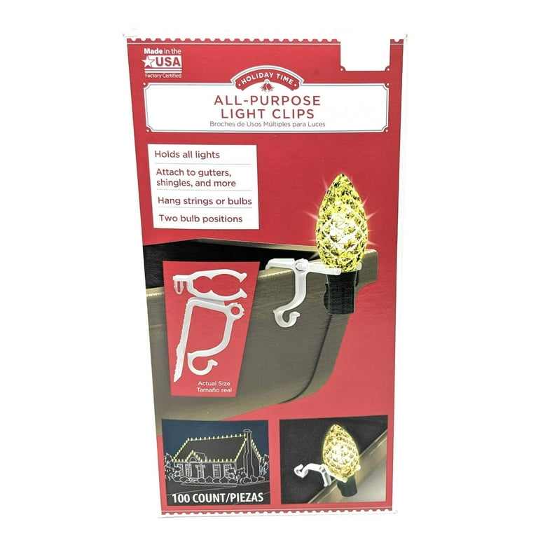 Holiday Time, All-Purpose Decorating Light Clips (100 Count