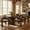 Espresso Finish + Light Brown Fabric, variant on Christopher Knight Home Mid Century 9-Piece Dining Set, Wood Table with Upholstered Chairs for 8, Espresso