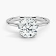 thumbnail image 2 of First Jewelry 14K White Gold Plated Wedding Rings - 1.9 Ct Marquise Cut Moissanite Solitaire Engagement Rings - Gorgeous Anniversary Gifts for Women - Prong Set Wedding Bands, 2 of 3