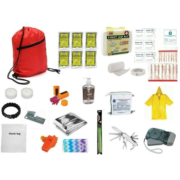 3 Day Survival Kit Emergency Food Water Blanket Whistle Flashlight 1st