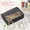 thumbnail image 2 of ZOUSSIQI Heart Paper Clips, Small Paperclips Creative Cute Paper Clips for Paper Non Skid Usualy for Office School Book Notebook Document Organizing and so on (12 Pieces - Gold) CA919-51247, 2 of 7