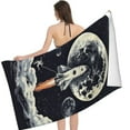 thumbnail image 3 of Beach Towel Flying Around The Moon Quick Dry Beach Towels Girl BathTowels for Bathing Swimming Vacation Quick Dry Travel Towel for Women Girls Men Kids Adults&nbsp;, 3 of 8