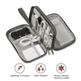 thumbnail image 3 of Technology Organizer Travel Case, Packing Essentials for Cable, Charger, Phone, USB, SD Card, 21*13cm - grey, 3 of 5