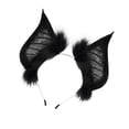 thumbnail image 1 of Diadema con orejas de murciélago de imitación de animal, diadema con orejas peludas de animal para baile de graduación, 1 of 8