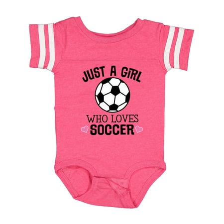 

Inktastic Just a Girl Who Loves Soccer Gift Baby Girl Bodysuit