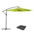 thumbnail image 2 of CorLiving 9.5ft Tilting Offset Patio Umbrella, Outdoor Hanging Umbrella with Crank, Cantilever Patio Umbrella, For Backyard, Deck, Garden, Outdoor Patio Umbrella with Base, Lime Green, 2 of 13