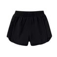thumbnail image 2 of Fengqque Boys and Girls Cotton Athletic Shorts Soccer Running Active Dry-Fit Kids Gym Workout Performance Solid Color Shorts Black 9-10 Years, 2 of 6