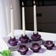 thumbnail image 1 of Juego de portavelas VOHO de vidrio acanalado morado, 6 piezas, 1 of 9