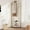 Gold+Marble White, variant on Corner Hall Tree with Shoe Bench,Entryway Coat Rack with 6 Double Hooks,Floor Standing Clothes Rack Shoes Shelf Organizer for Home Office Bedroom