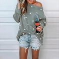 thumbnail image 1 of Blouse Décontractée Décontractée à Col Rond et à Imprimé Étoiles de la Mode Féminine, 1 of 2