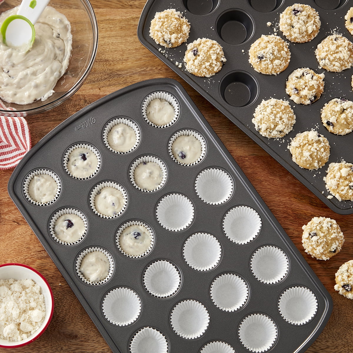 Non-Stick Mini Muffin Bakvorm 48-Cavity - Anti-Aanbak Cupcake En Tart Pan