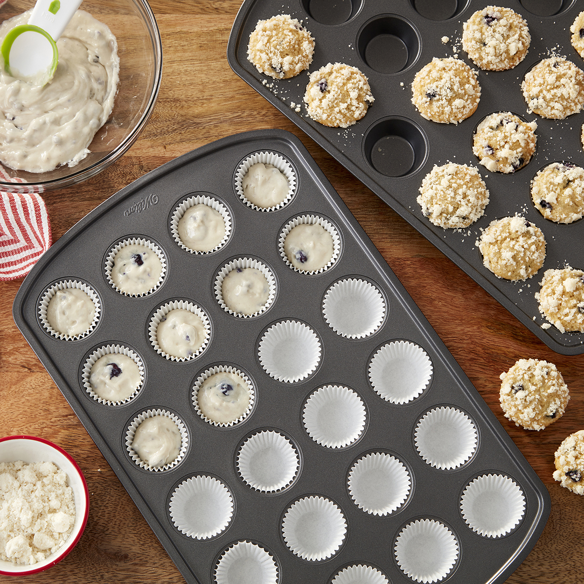 Non-Stick Mini Muffin Bakvorm 48-Cavity - Anti-Aanbak Cupcake En Tart Pan