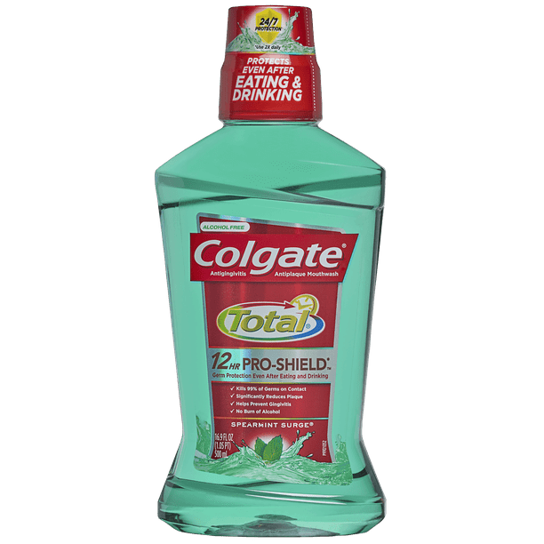 Colgate Total Antibacterial Alcohol Free Mouthwash Spearmint Surge