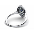 thumbnail image 5 of HeartsAndYou 1.3ct Marquise Moissanite Accent Halo Solitaire Engagement Ring for Women 18k White Gold Over Silver, 5 of 9