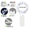 thumbnail image 5 of EEEkit 6.6' Indoor Outdoor Fairy String Light 20 LED Battery Operated Waterproof - 12 Pack, White, 5 of 8