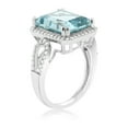 thumbnail image 5 of Gem Stone King 5.00 Cttw Simulated Aquamarine Ring for Women | 925 Sterling Silver | Emerald Cut 12X10MM | Available in Size 5,6,7,8,9, 5 of 7