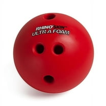 Champion Sports Foam Bowling Ball: 1 lb Rhino Skin Soft Balls for Training & Kids Games, Red