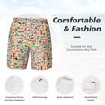 thumbnail image 5 of Lsque Mens Swim Trunks Travel Pattern - Bathing Suit Compression Liner - Beach Swim Shorts Swimwear - (S-3XL) - Stretch Quick Dry -XX-Large, 5 of 9