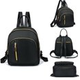 thumbnail image 1 of Mochila de nailon para mujer, bolso escolar de hombro, mochila escolar de viaje, Mini bolsas con cremallera para adolescentesNegro Fivean unisex, 1 of 2