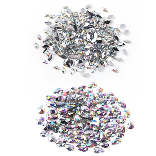 Gorgeous Nail Art Rhinestone AB Colorido DIY Manicure Decor Charm (Ojo de caballo Ndcxsfigh Nuevos Originales