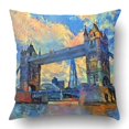 thumbnail image 1 of RYLABLUE Oil Painting London Tower Bridge Pillowcase Pillow Cushion Cover 18x18 inch, 1 of 1