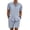 Blue, variant on COOFANDY Men's Summer Beach Outfits 2 Piece Short Sleeve Shirts and Shorts Vacation Texture Linen Sets for Men