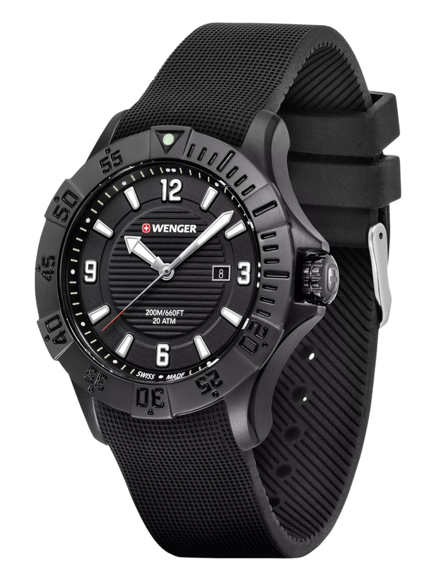Wenger Swiss Army Men's 01.0641.134 Seaforce Black Dial Watch 43 mm MSRP $280
