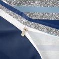 thumbnail image 4 of Homewish Modern Stripes Bedding, Blue Gray Duvet Cover Full, Navy Reversible, 3 Pieces 1 Duvet Cover and 2 Pillowcases, 4 of 6