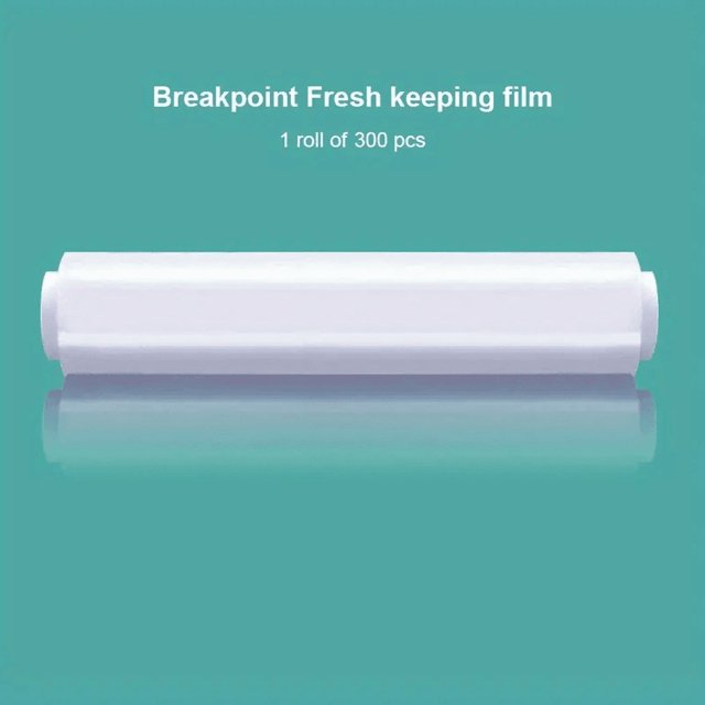 YOPTOP Durable Pe Cling Wrap - 100/200/300 Piece Easy Tear Heat Resistant Food Grade for Freshness Preservation - Essential Kitchen Storage Accessory,2 roll of 400pcs