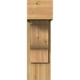 thumbnail image 2 of Ekena Millwork 8"W x 18"D x 26"H Funston Block Rough Sawn Bracket w/ Offset Brace, Western Red Cedar, 2 of 25