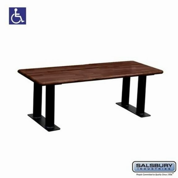Salsbury Wood ADA Locker Bench - 48 Inches Wide - Dark Finish