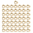 thumbnail image 5 of Set of 50 Heart Spacer Bead Hollow Peach Pendant Hollow Heart Shape Beads CCB Spacer Connectors for Jewelry, 5 of 9