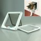 thumbnail image 2 of Puerta con trampilla para gatos Cat Mate de 4 posiciones, grande, blanca, con cerradura o fácil de instalar (23 cm x 25 cm x 5,5 cm), 2 of 5