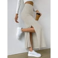 thumbnail image 5 of Spring and summer new style high waist side slit slim knitted skirt women's culottes, 5 of 5