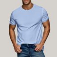 thumbnail image 2 of Cmfcve Round Neck T-shirts for Men Elastic Breathable Tee Tops Short Sleeve Pullover Sports T-shirt, 2 of 8