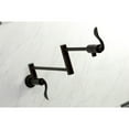 thumbnail image 4 of Kingston Brass KS4105DFL NuWave Two-Handle 1-Hole Wall Mount Pot Filler Faucet in Oil Rubbed Bronze, 4 of 8