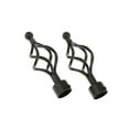 thumbnail image 1 of 2Pcs Curtain Rod Ends Drapery Pole Rod Ends Head for Dia. 28mm Rod Twist#Black, 1 of 9