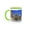 Green/White, variant on 3drose, Tarragona Cathedral, Catalonia, Spain - Eu27 Rti0041 - Rob Tilley, 11oz Two-tone Black Mug