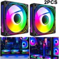 thumbnail image 1 of Enfriador CPU 120 Mm 5V 3Pin ARGB Sync Cooler Fan 12V 4 Pin PWM (Reverso Negro), 1 of 8