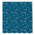 thumbnail image 2 of Ambesonne Abstract Shower Curtain, Blue Stone Structure Forms, 69"Wx75"L, Dark Sky Blue Caramel, 2 of 4