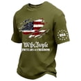 thumbnail image 4 of CCRFTGI 250 Anniversary Usa Flag Shirts for Kids Boys Girls Size 10-12 Patriotic 4th Of July We the people American Flag Stars Striped Independence Day Festival Tee Tops Army Green 12-13 Years, 4 of 4
