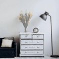 thumbnail image 2 of Analog Wood Alarm Clock With Snooze - Retro Clock With Dial Alarm Light - Quiet Vintage Wood Table Clock Without, 2 of 4