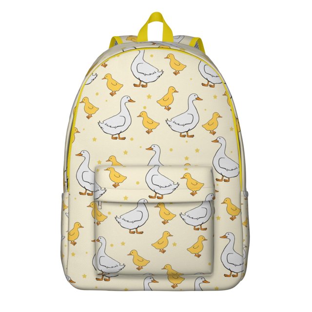 Cute Rooster and Hen Canvas Bookbag – Lightweight School Backpack with Large Capacity, Comfortable Carrying, and Anti-theft Features Perfect for Female Professionals, Travelers, and Students