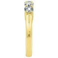 thumbnail image 3 of Gemour Yellow Gold Plated Sterling Silver 1 ct Round Cut Cubic Zirconia 5-Stone Ring, Size 7, 3 of 4