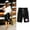 Black, variant on Casual Shorts for Women Plus Size Loose Summer Bermuda Shorts Elastic Waist Straight Drawstring Pocket Floral Graphic Shorts