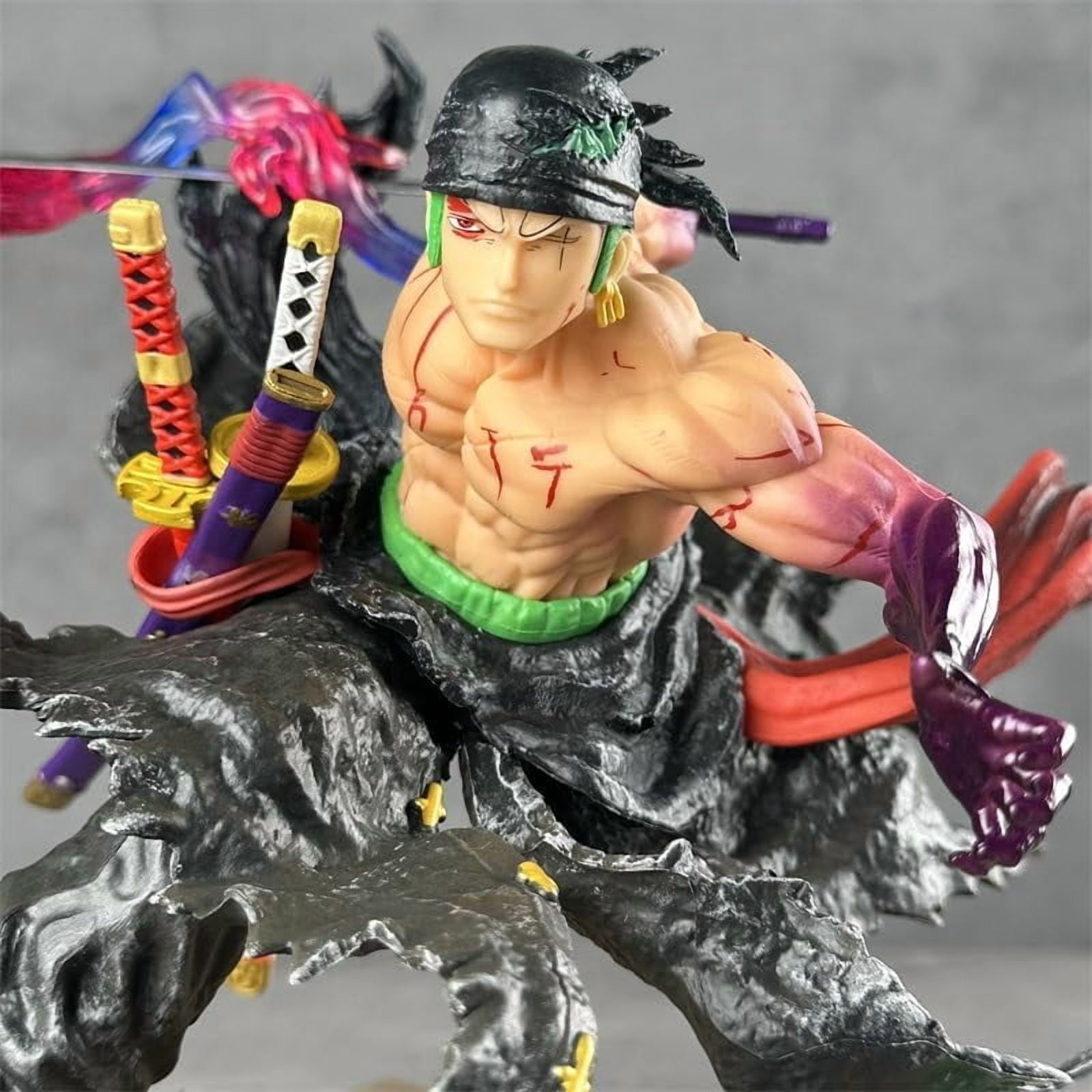 Zoro Figure One Sword Style Zoro Anime Figures 26cm/10.2inch PVC Anime Character Collection Statue Model Decoration Ornament Gifts