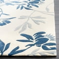 thumbnail image 3 of SAFAVIEH Capri Stephanie Floral Wool Area Rug, Ivory/Blue, 6' x 9', 3 of 10