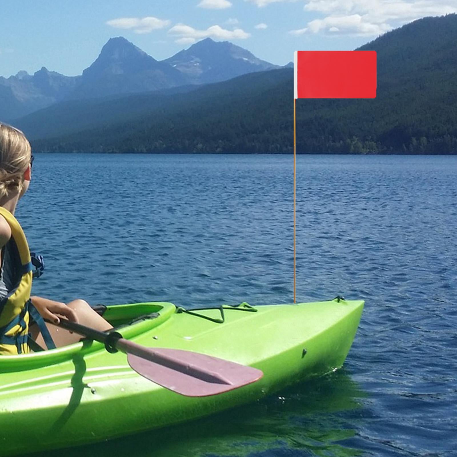 harayaa 1.2M Kayak Safety Flag with Mount Water Sports Yacht Kayak Canoe Accessories