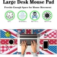 thumbnail image 2 of Union Jack Gaming XXL Mouse Pads British Flag Mouse Pad Shabby Chic Floral Style Mousepads Non-Slip Rubber Base Waterproof with Stitched Edges, 35.4" X 15.7" for Work/Game/Office/Home, 2 of 6